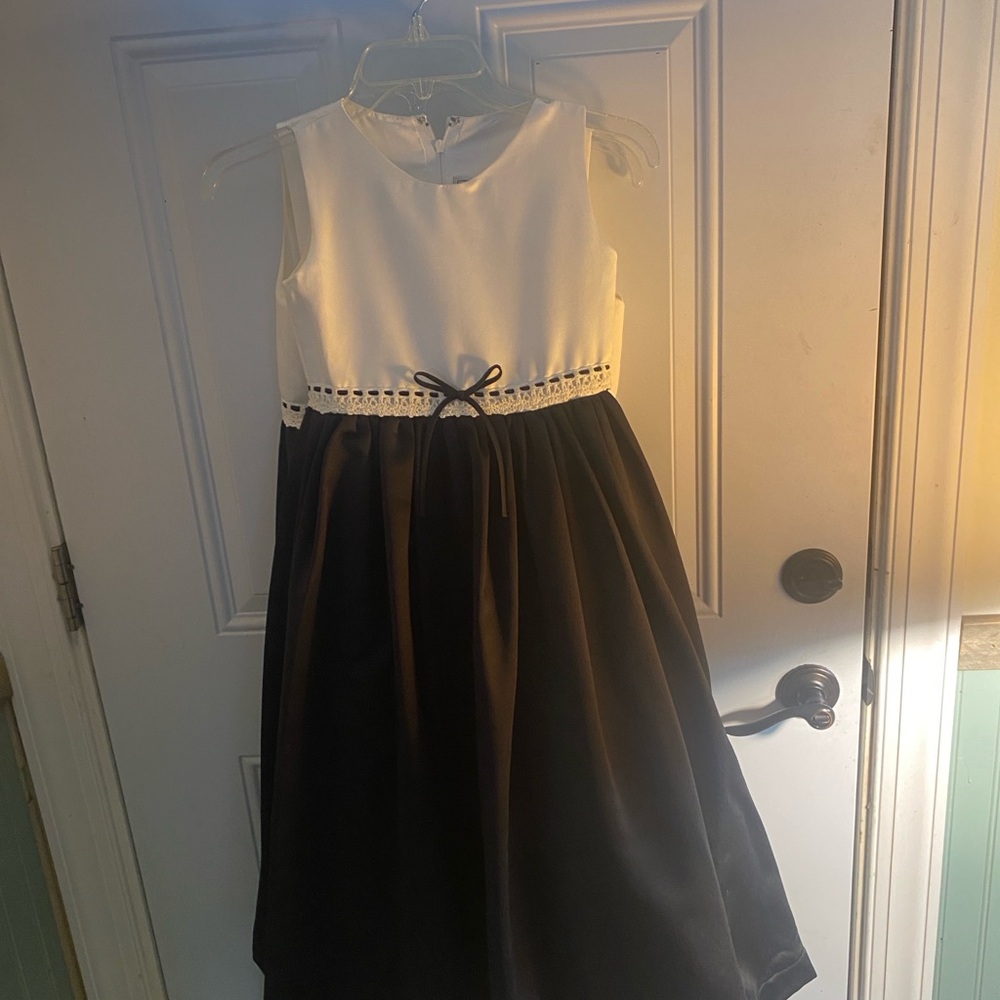 Elegant Kids Formal Dress in Black and White